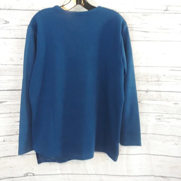 Bobbie Brooks Embroidered Knit & Velvet Tunic Top - Picture 2 of 6